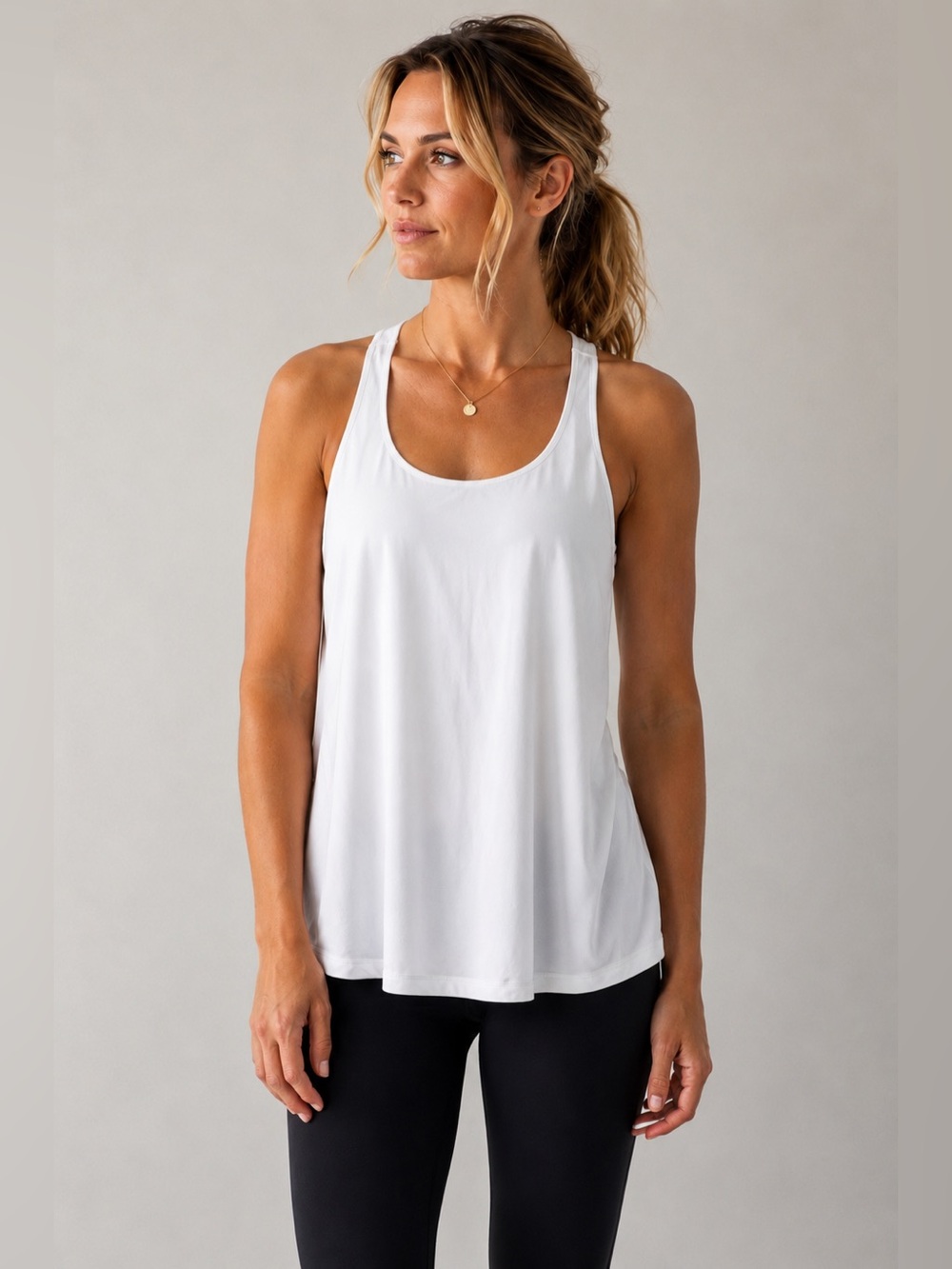 Lululemon White Open Back Tank Top Sleeveless shirt size small 732